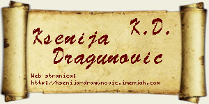 Ksenija Dragunović vizit kartica